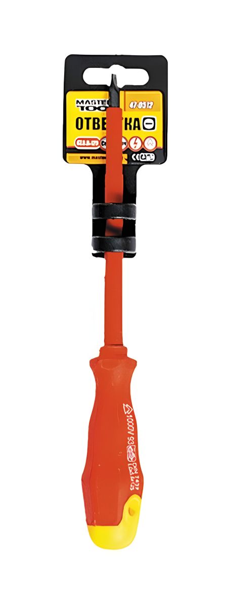 Діелектрична Викрутка шліцева SL5.5х125 мм 1000 V MASTERTOOL 47-0512 Діелектрична Викрутка шліцева SL5.5х125 мм 1000 V MASTERTOOL 47-0512