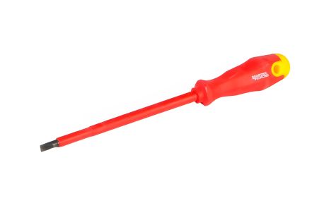 Шлицевая диэлектрическая отвёртка SL6.5х150 мм 1000 V MASTERTOOL 47-0615 Шлицевая диэлектрическая отвёртка SL6.5х150 мм 1000 V MASTERTOOL 47-0615