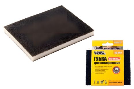 Шліфувальна губка СОФТ Р120 125х100х12 мм MASTERTOOL 08-0712 Шліфувальна губка СОФТ Р120 125х100х12 мм MASTERTOOL 08-0712