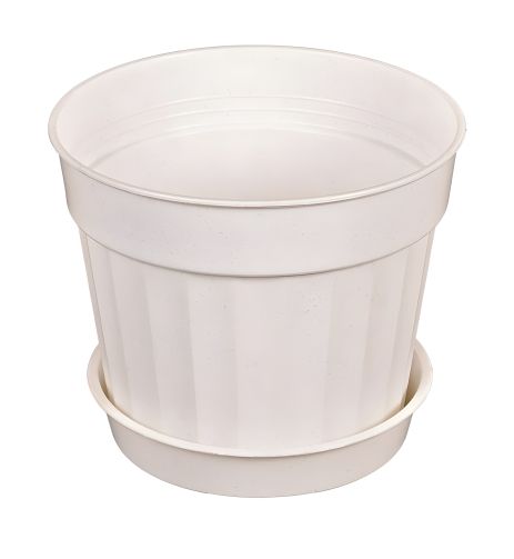 Цветочный горшок "АТТИКА" Ø14 см белый MASTERTOOL 92-8012