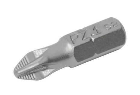 Насадка викруткова PZ1 25 мм 1/4" S2 набір 10 шт MASTERTOOL 10-91-251