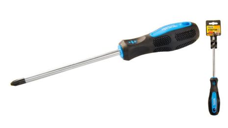 Викрутка хрестова магнітна PH3х150 мм ручка з покриттям TPR MASTERTOOL 48-5315 Викрутка хрестова магнітна PH3х150 мм ручка з покриттям TPR MASTERTOOL 48-5315