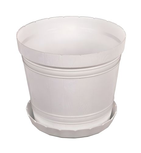 Квітковий горщик "КАДУШКА" Ø18 см білий MASTERTOOL 92-8037