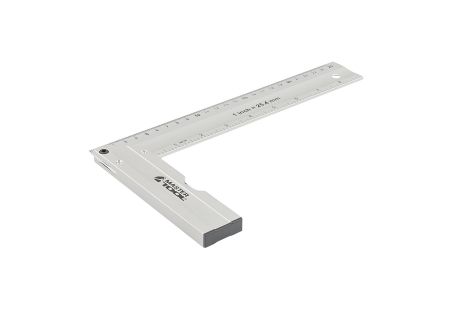 Будівельний алюмінієвий кутник 250 мм ручка Al з капсулою 0,5 мм/1м MASTERTOOL 30-4250