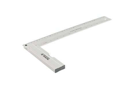 Алюминиевый строительный угольник 350 мм с капсулой 0,5 мм/1 м MASTERTOOL 30-4350