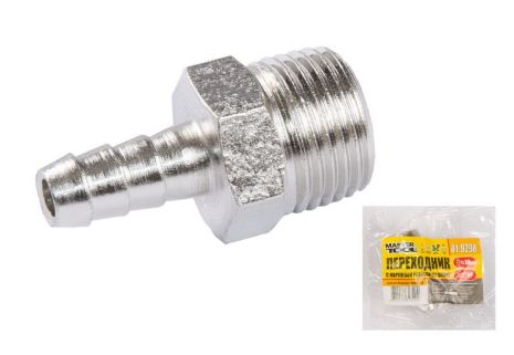 Перехідник із зовнішнім різьбленням 1/2" - шланг 10 мм, MASTERTOOL 81-9298 Перехідник із зовнішнім різьбленням 1/2" - шланг 10 мм, MASTERTOOL 81-9298