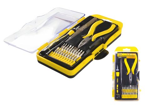 Набір прецизійних викруткових насадок та інструментів 23 шт MASTERTOOL 40-0166
