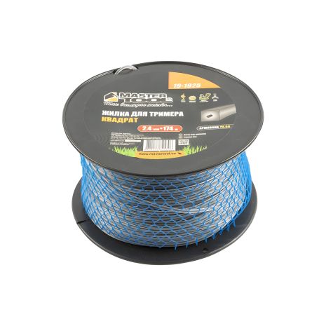 Леска для триммера MASTERTOOL КВАДРАТ АРМИРОВАННЫЙ 19-1925, 2,40 мм, 174 м Леска для триммера MASTERTOOL КВАДРАТ АРМИРОВАННЫЙ 19-1925, 2,40 мм, 174 м