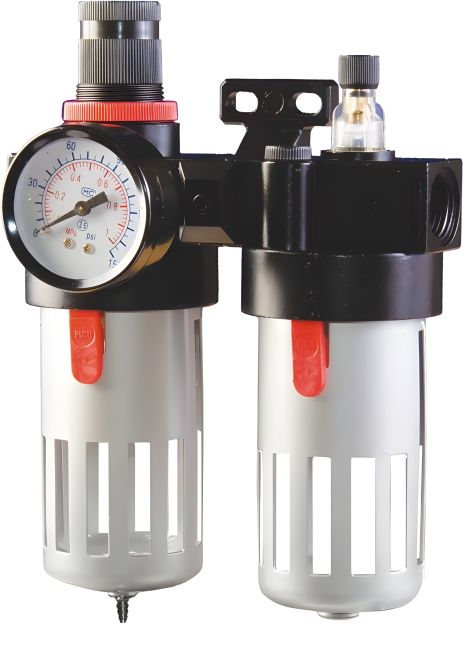 Воздушный фильтр/редуктор/смазочное устройство MASTERTOOL 81-8555 (20 мкм, 0-10 бар, ½", Al корпус)