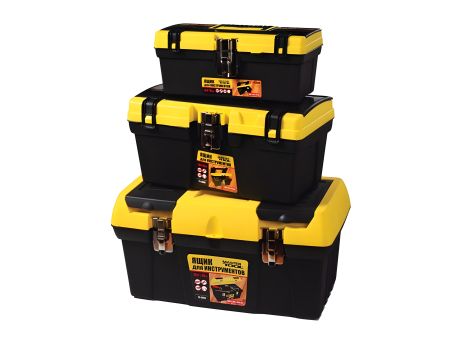 Инструментальные ящики 3 шт с металлическими замками (12.5"/16"/19") MASTERTOOL 79-2001