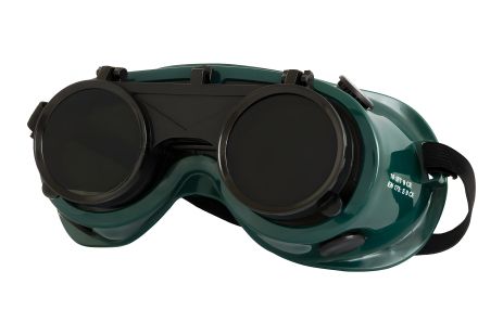 Закриті окуляри АДМІРАЛ RD відкидний світлофільтр DIN10 оправа силікон вентиляційні клапани MASTERTOOL 82-0203