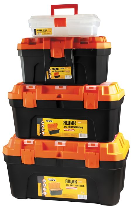 Ящики для інструментів комплект 4 шт із пластиковими замками MASTERTOOL