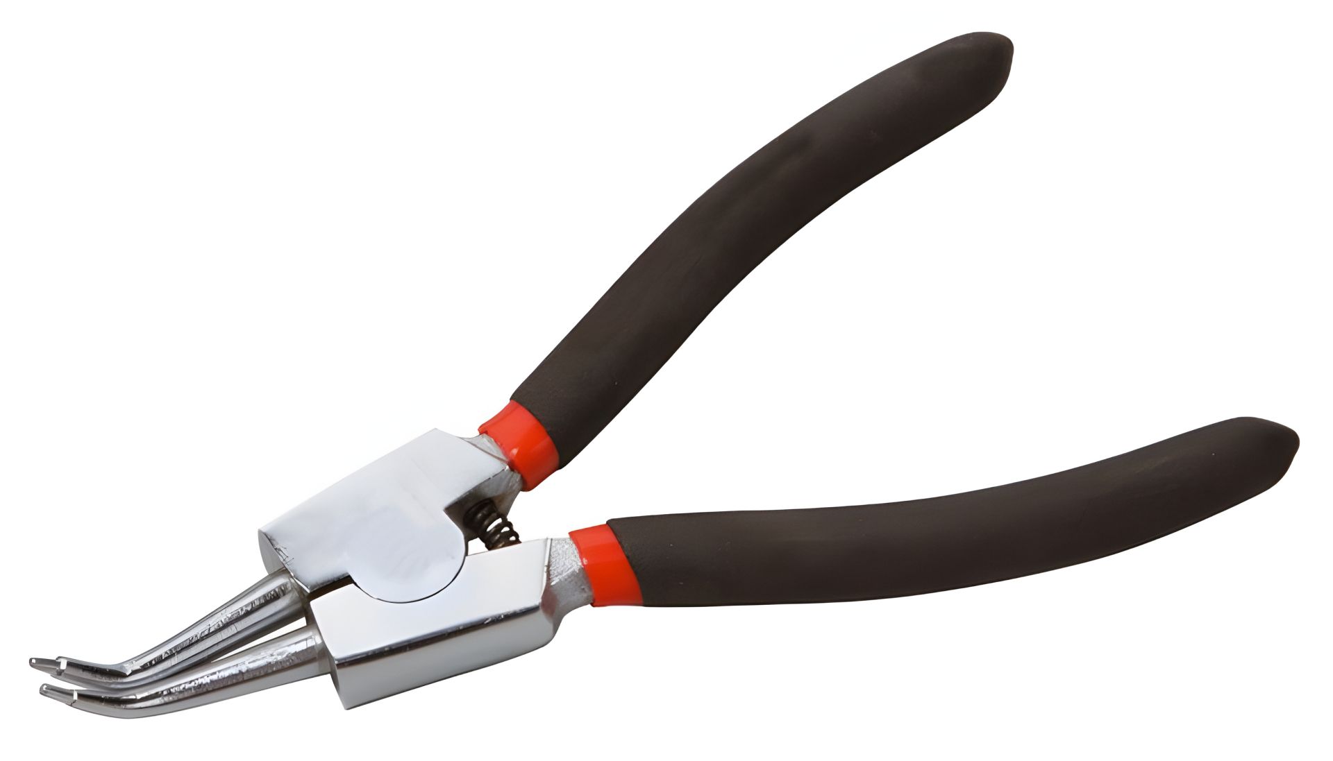 Вигнуті щипці для зовнішніх стопорних кілець 175 мм C45/HRC 38~48 MASTERTOOL 75-1307 Вигнуті щипці для зовнішніх стопорних кілець 175 мм C45/HRC 38~48 MASTERTOOL 75-1307