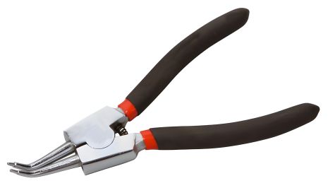 Вигнуті щипці для зовнішніх стопорних кілець 175 мм C45/HRC 38~48 MASTERTOOL 75-1307 Вигнуті щипці для зовнішніх стопорних кілець 175 мм C45/HRC 38~48 MASTERTOOL 75-1307