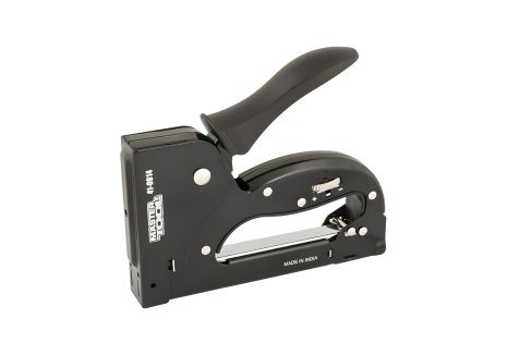 Степлер ресорний скоба R53 4-14мм регулювання сили удару, корпус метал MASTERTOOL 41-0914 (Покращене налаштування)