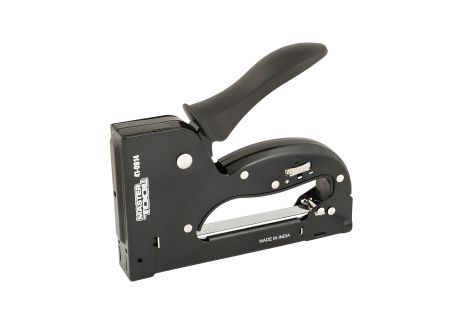 Степлер ресорний скоба R53 4-14мм регулювання сили удару, корпус метал MASTERTOOL 41-0914 (Покращене налаштування)