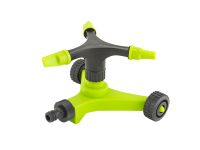 Вращающийся ороситель для полива 3-рожковый ½" на колесиках 12 м 180 м² MASTERTOOL 92-9332