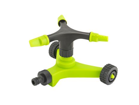 Вращающийся ороситель для полива 3-рожковый ½" на колесиках 12 м 180 м² MASTERTOOL 92-9332