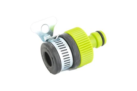 Адаптер для крану ½"-¾" з ущільнювачем та хомутом MASTERTOOL 92-9328 Адаптер для крану ½"-¾" з ущільнювачем та хомутом MASTERTOOL 92-9328