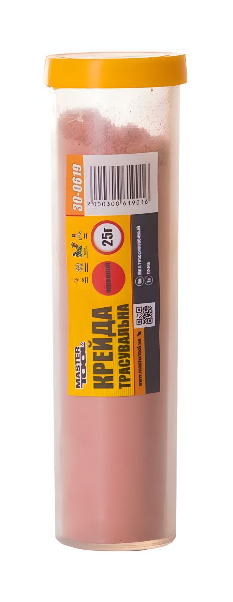 Червона будівельна крейда 25 г MASTERTOOL 30-0619