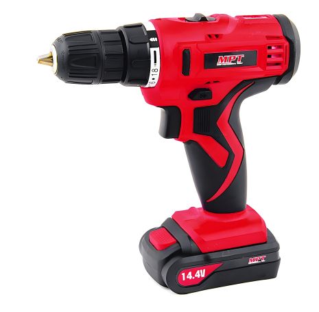 Дрель-шуруповерт аккумуляторная 14.4V 1.3 А·ч 2 скорости 10 мм 2 АКБ кейс MASTERTOOL MCDT1423.A2 Дрель-шуруповерт аккумуляторная 14.4V 1.3 А·ч 2 скорости 10 мм 2 АКБ кейс MASTERTOOL MCDT1423.A2