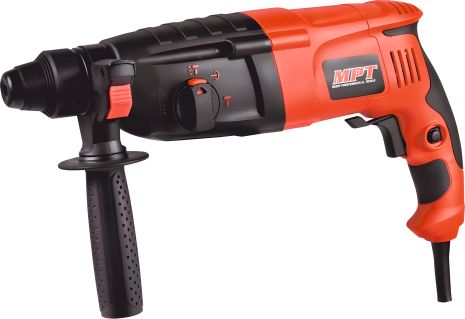 Перфоратор Profi SDS-Plus, 26 мм, 800 Вт, 900 об/мин, 4850 уд/мин, 3 Дж, 3 режима, аксессуары 5 шт, кейс MASTERTOOL MRHL2607