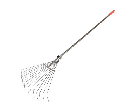 Раздвижные веерные грабли крашеные 15 спиц 500х340 мм с черенком MASTERTOOL 14-6296