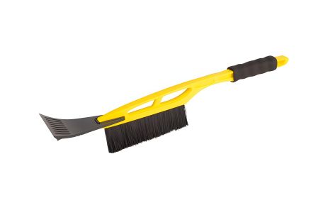Автомобильная щетка для снега YELLOW 520 мм со скребком 100 мм MASTERTOOL 84-0003