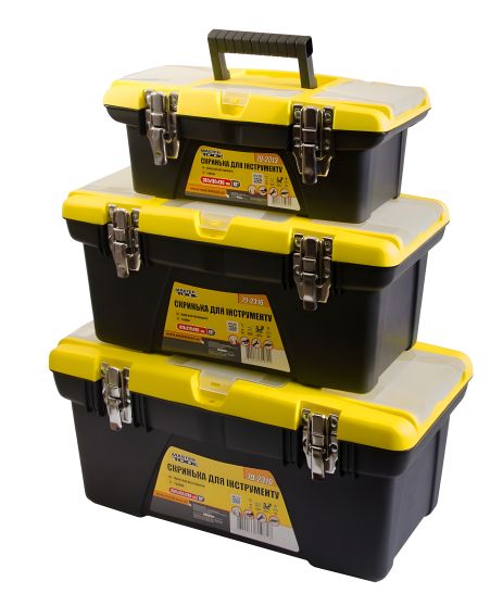 Набор инструментальных ящиков с металлическими замками и съемными органайзерами 13"/16"/19" (79-2313/2316/2319) MASTERTOOL 79-2004 Набор инструментальных ящиков с металлическими замками и съемными органайзерами 13"/16"/19" (79-2313/2316/2319) MASTERTOOL 79-2004