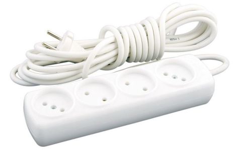 Подовжувач 4 розетки 5 м MASTERTOOL 94-0060 Подовжувач 4 розетки 5 м MASTERTOOL 94-0060