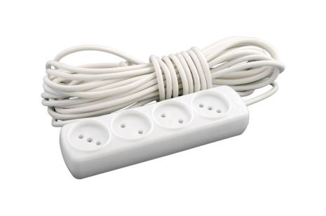 Подовжувач 4 розетки 10 м MASTERTOOL 94-0061 Подовжувач 4 розетки 10 м MASTERTOOL 94-0061