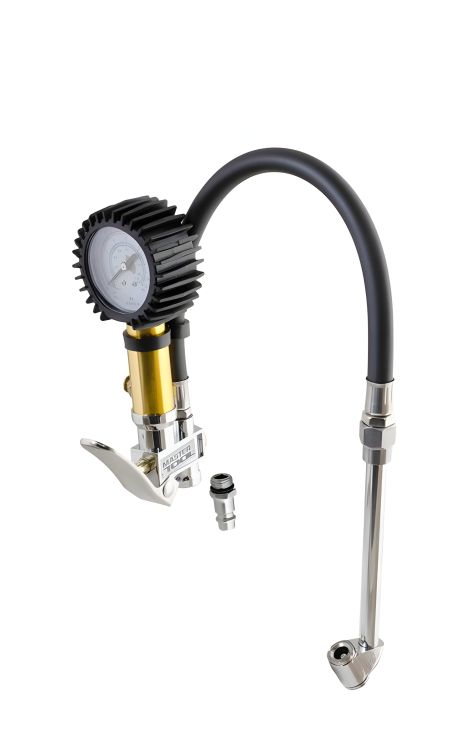Пневмопистолет с манометром 0-15 бар для подкачки колес грузовых автомобилей, MASTERTOOL 81-8652