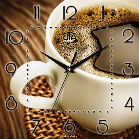 Лови годинника "Чашка чорної кави" [MDF] UTA-K-006 BEIGE