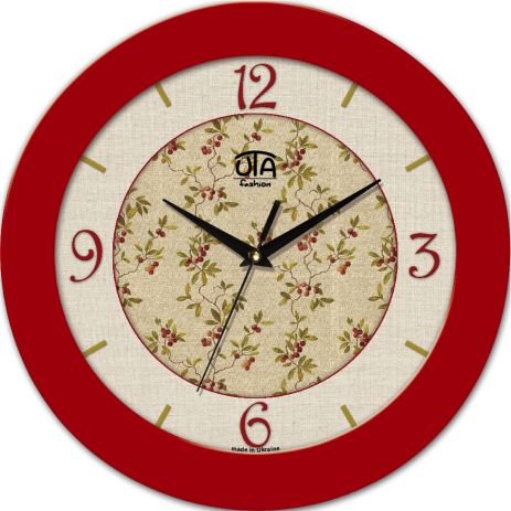 Watch Wall Vintage 350x350x45mm [MDF, пластик, під склом] uta-08-fr червоний