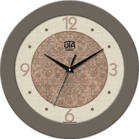 Часы настенные в стиле кантри 350Х350Х45мм [МДФ, Пластик, Под стеклом] UTA-21-FBe серые