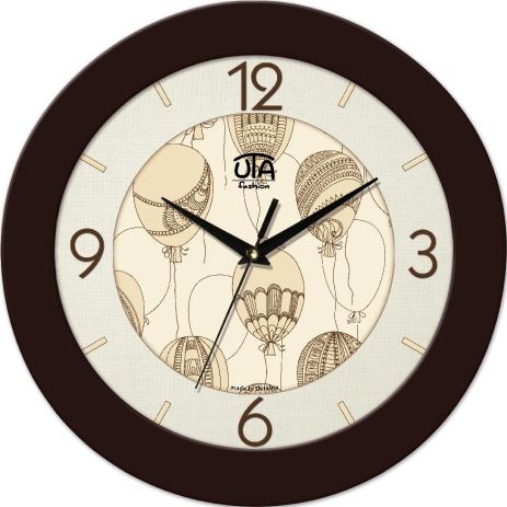 Настінний годинник круглий 350x350x45мм [MDF, пластик, під склом] UTA-25-FBR BROWN