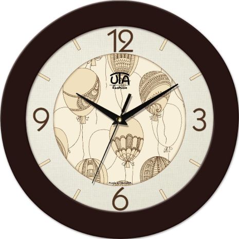 Настінний годинник круглий 350x350x45мм [MDF, пластик, під склом] UTA-25-FBR BROWN