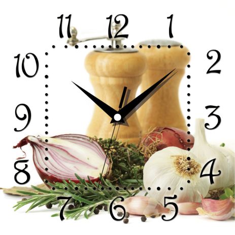 Настінний годинник на кухні "сіль і перець" [mdf] uta-k-009 білий