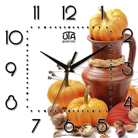 Часы кухонные настенные 300Х300Х16мм [МДФ] UTA-K-010 белые