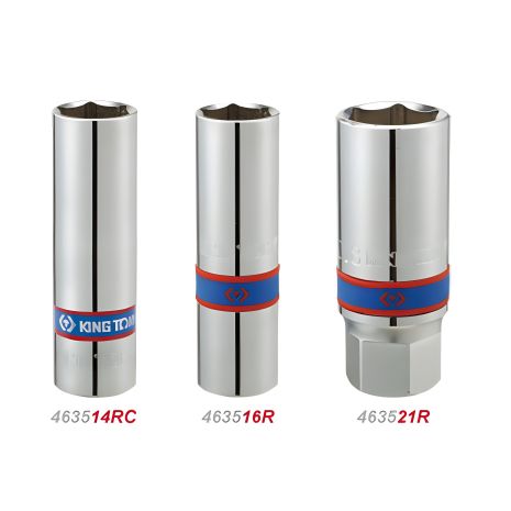 Свічкова головка 1/2" 21 мм 6гр. з гум. KING TONY 463521R