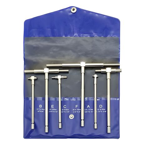 Набір телескопічних нутромірів 8-150мм, 6 штук в сумці TGSB8150