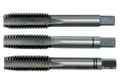 Метчик М10 х 1.5 мм 70 мм 3 шт Vorel 24370