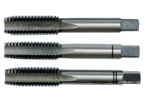 Метчик М10 х 1.5 мм 70 мм 3 шт Vorel 24370