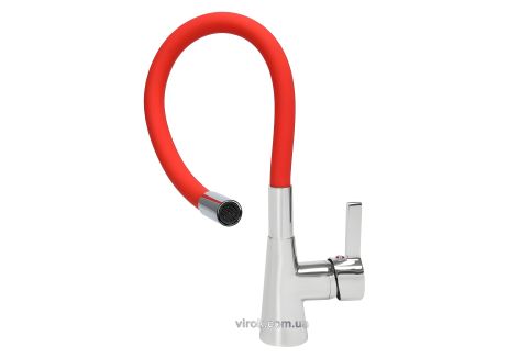 Смеситель для раковины FALA "FLEXIBLE" с гибкой красной воронкой Vorel Смеситель для раковины FALA "FLEXIBLE" с гибкой красной воронкой Vorel