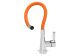 Смеситель для раковины FALA "FLEXIBLE" с оранжевой гибкой воронкой Vorel