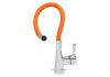 Змішувач на раковину FALA "FLEXIBLE" з гнучким помаранчевим носиком Vorel