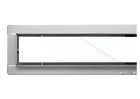 Душевой трап FALA "WHITE GLASS" из нержавеющей стали 60 х 7 х 7 см Vorel 75381