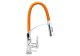 Змішувач для раковини з гнучкою помаранчевою лійкою та регуляцією потоку води "FLEXIBLE" FALA 60 см Vorel 75678