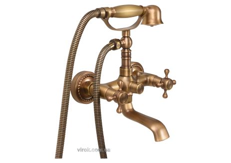 Двухвентильный смеситель для ванны FALA "RETRO BRONZE" Vorel (модель 75828)