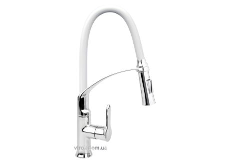 Раковинный смеситель "FLEXIBLE" FALA с гибкой белой воронкой и регуляцией потока воды 60 см, Vorel 75676